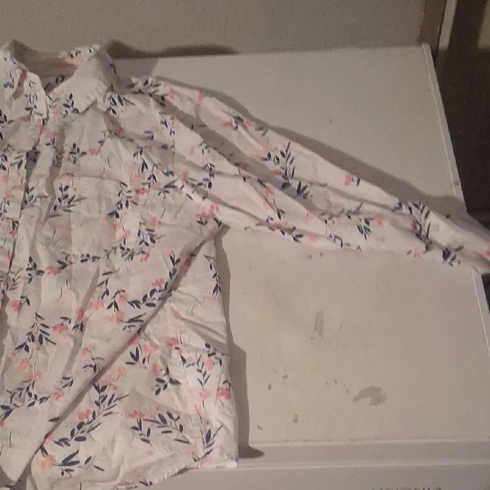 Croft & Barrow Floral Button Down Blouse XXL Pink Blue - Picture 5 of 10